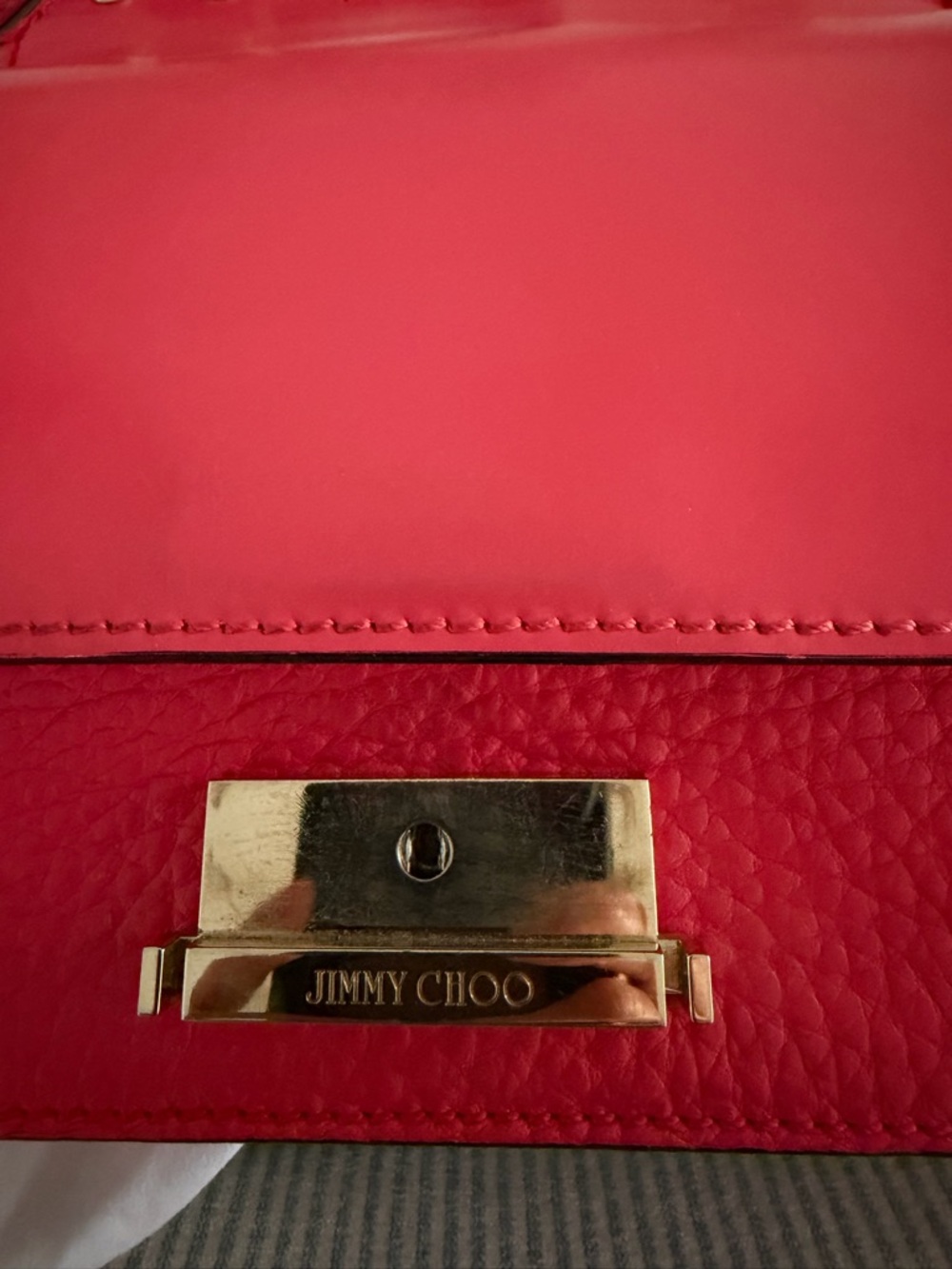Jimmy Choo Hot Pink Leather Top-Handle Crossbody - Picture 10 of 16